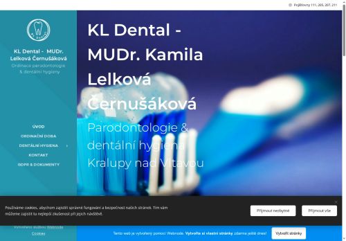 Zobrazit webové stránky Stomatologie a parodontologie - KL Dental - MUDr. Kamila Lelková Černušáková