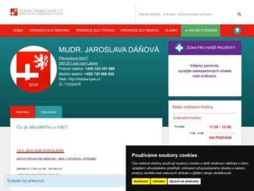 Praktický lékař pro děti a dorost - MUDr. Jaroslava Dáňová
