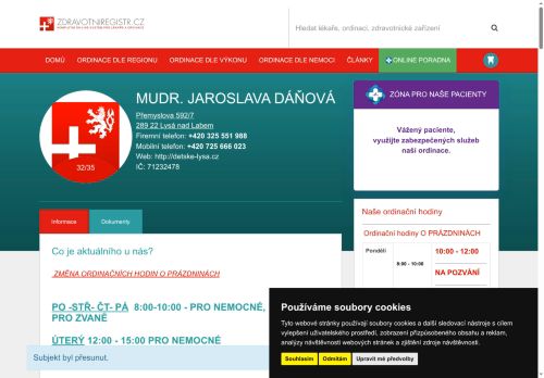 Zobrazit webové stránky Praktický lékař pro děti a dorost - MUDr. Jaroslava Dáňová