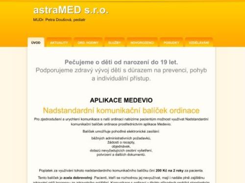 Praktický lékař pro děti a dorost astraMED - MUDr. Petra Doušová, MUDr. Simona Timková