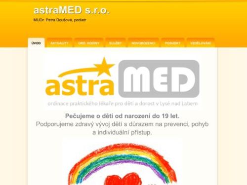 Praktický lékař pro děti a dorost astraMED - MUDr. Petra Doušová, MUDr. Simona Timková
