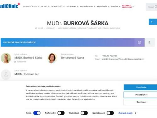 Praktický lékař pro dospělé MediClinic - MUDr. Šárka Burková