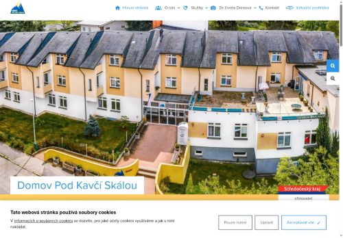Webové stránky Domov Pod Kavčí Skálou, poskytovatel sociálních služeb, Říčany