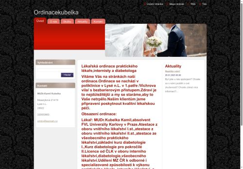 Zobrazit webové stránky Ordinace praktického lékaře pro dospělé, internisty a diabetologa - MUDr. Kamil Kubelka