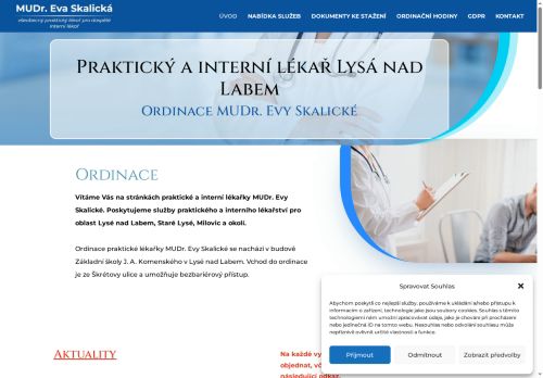 Zobrazit webové stránky Praktický lékař pro dospělé a interní lékař - MUDr. Eva Skalická