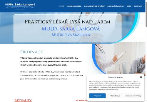 Zobrazit webové stránky Praktický lékař pro dospělé a interní lékař - MUDr. Eva Skalická