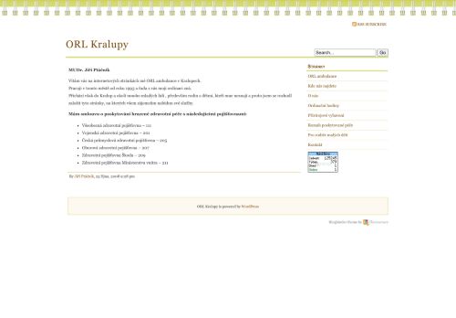 Zobrazit webové stránky ORL ambulance - MUDr. Jiří Ptáčník