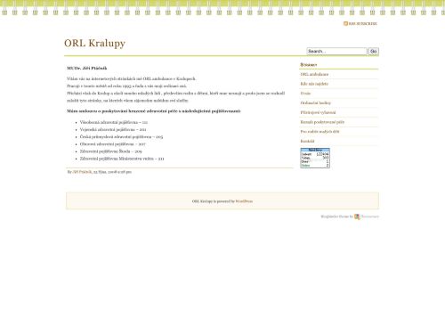 Zobrazit webové stránky ORL ambulance - MUDr. Jiří Ptáčník