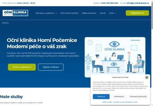 Zobrazit webové stránky Oční klinika Horní Počernice - MUDr. Radka Stejskalová