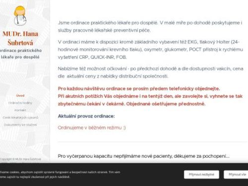 Praktický lékař pro dospělé - MUDr. Hana Šubrtová