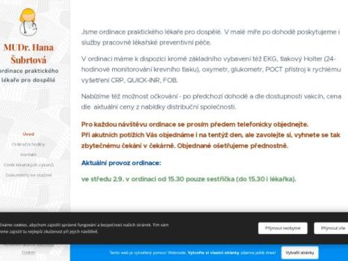Praktický lékař pro dospělé - MUDr. Hana Šubrtová