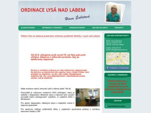 Praktický lékař pro dospělé - MUDr. Hana Šubrtová