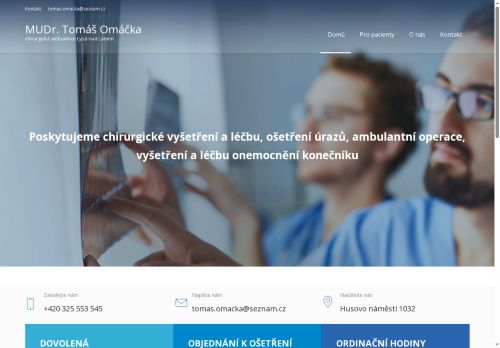 Zobrazit webové stránky Chirurgická ambulance - MUDr. Tomáš Omáčka
