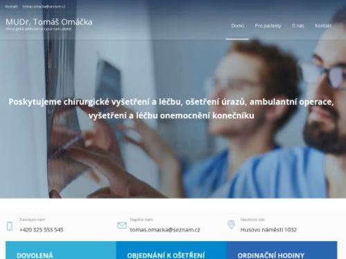 Chirurgická ambulance - MUDr. Tomáš Omáčka