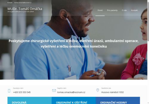 Zobrazit webové stránky Chirurgická ambulance - MUDr. Tomáš Omáčka