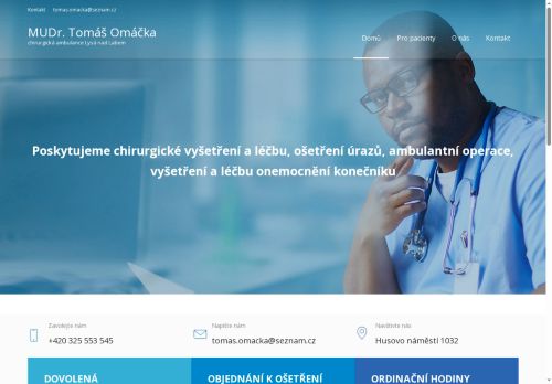 Zobrazit webové stránky Chirurgická ambulance - MUDr. Tomáš Omáčka