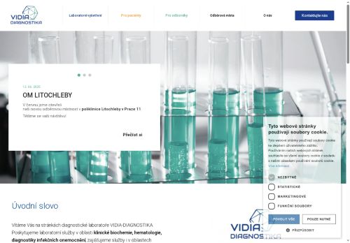 Zobrazit webové stránky VIDIA-DIAGNOSTIKA - odběrové místo Lysá nad Labem -