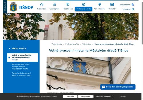 Webové stránky Město Tišnov, Tišnov