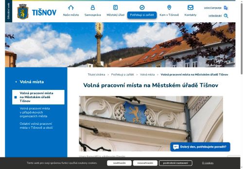 Webové stránky Město Tišnov, Tišnov