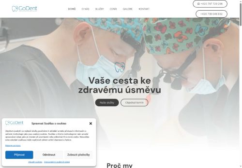 Zobrazit webové stránky Zubní ordinace GoDent - Ievgen Sych, Volodymyr Soroka