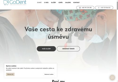 Zobrazit webové stránky Zubní ordinace GoDent - Ievgen Sych, Volodymyr Soroka