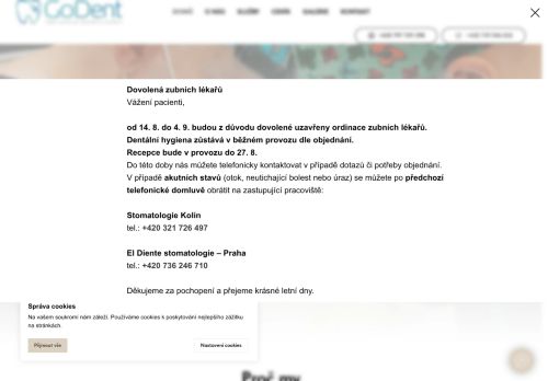 Zobrazit webové stránky Zubní ordinace GoDent - Ievgen Sych, Volodymyr Soroka