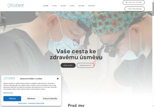 Zobrazit webové stránky Zubní ordinace GoDent - Ievgen Sych, Volodymyr Soroka