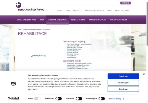 Zobrazit webové stránky Rehabilitační lékařka - MUDr. Monika Hliněná