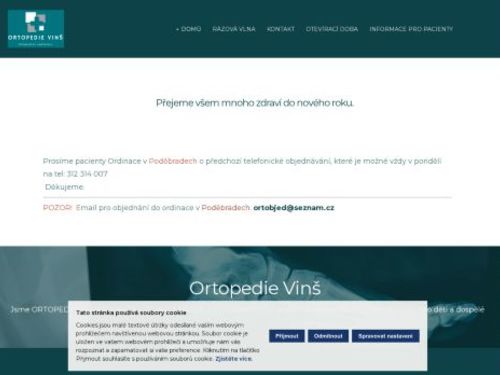 Ortopedická ambulance - MUDr. Oldřich Vinš