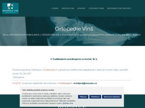Ortopedická ambulance - MUDr. Oldřich Vinš