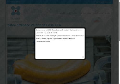 Zobrazit webové stránky Zubní ordinace Valeriana - MUDr. Petr Kozlík
