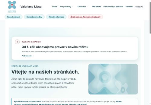 Zobrazit webové stránky Zubní ordinace Valeriana - MUDr. Petr Kozlík