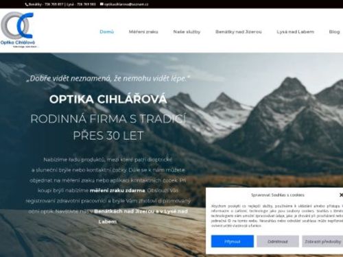 Oční ordinace - optika Cihlářová