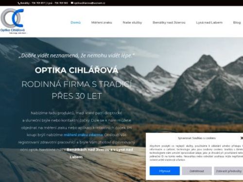 Oční ordinace - optika Cihlářová