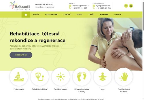 Zobrazit webové stránky Rehamil - rehabilitační lékařka MUDr. Michaela Poršová