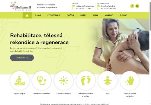 Zobrazit webové stránky Rehamil - rehabilitační lékařka MUDr. Michaela Poršová