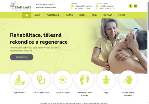 Zobrazit webové stránky Rehamil - rehabilitační lékařka MUDr. Michaela Poršová