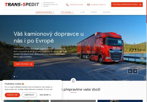 Webové stránky TRANS - SPEDIT s.r.o., Moravské Budějovice