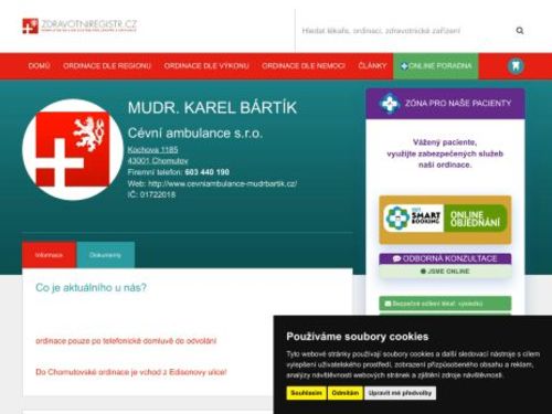 Cévní ambulance - MUDr. Karel Bártík