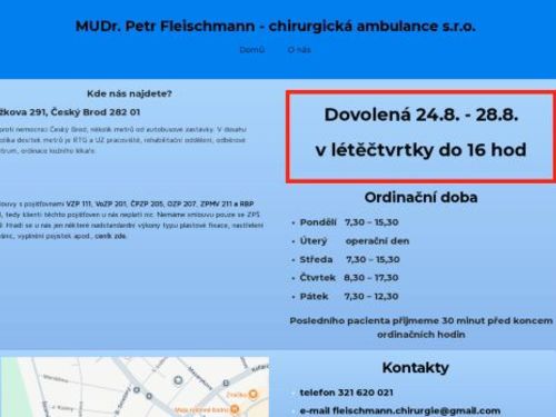 Chirurgická ambulance - MUDr. Petr Fleischmann