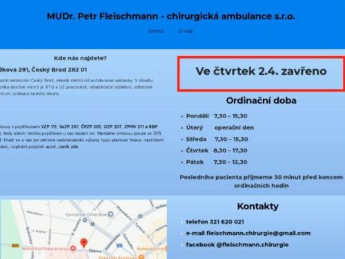 Chirurgická ambulance - MUDr. Petr Fleischmann