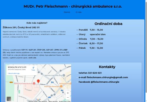 Zobrazit webové stránky Chirurgická ambulance - MUDr. Petr Fleischmann