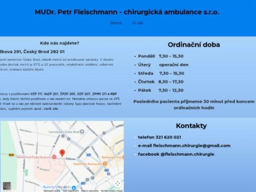 Chirurgická ambulance - MUDr. Petr Fleischmann