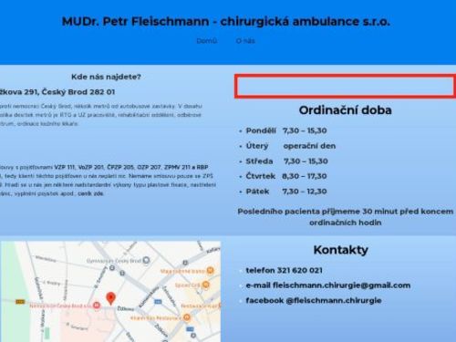 Chirurgická ambulance - MUDr. Petr Fleischmann