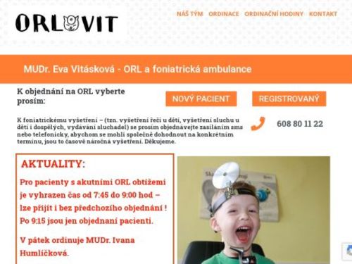 ORL a foniatrická ambulance - MUDr. Eva Vitásková