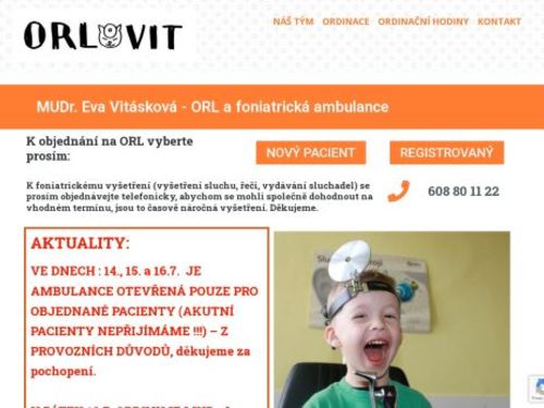 ORL a foniatrická ambulance - MUDr. Eva Vitásková