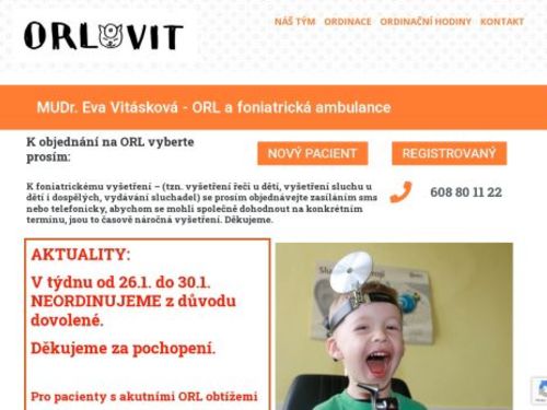 ORL a foniatrická ambulance - MUDr. Eva Vitásková