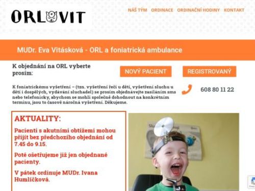 ORL a foniatrická ambulance - MUDr. Eva Vitásková