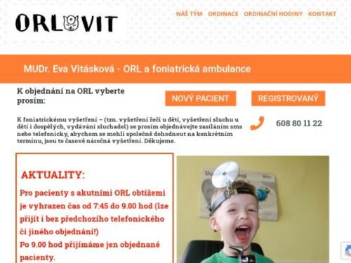 ORL a foniatrická ambulance - MUDr. Eva Vitásková