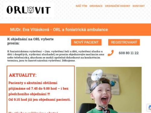 ORL a foniatrická ambulance - MUDr. Eva Vitásková